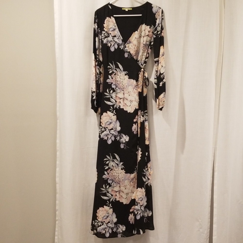 Floral Maxi Wrap Dress
